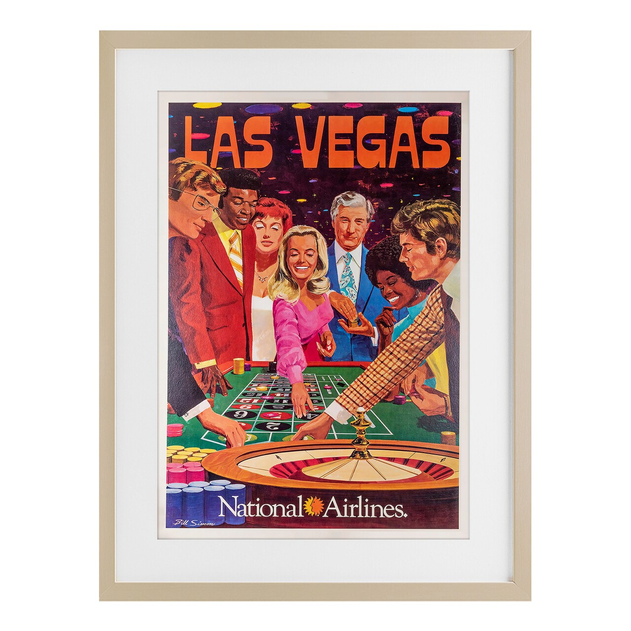 Stupell Industries Vintage Las Vegas Casino Framed Print Under Glass, design by Vintage Posters